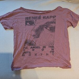 Reneé Rapp Hollister Dusty Rose Graphic Off The Shoulder Tee